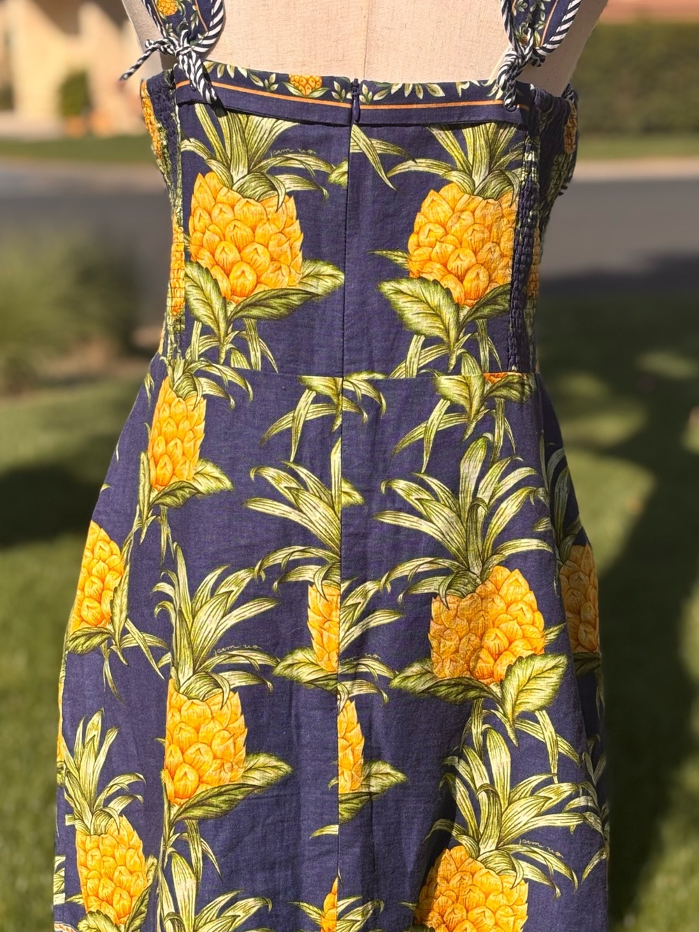 NWT! FARM Rio Pineapple Tie Laced Mini Dress ~ L - Picture 8 of 10